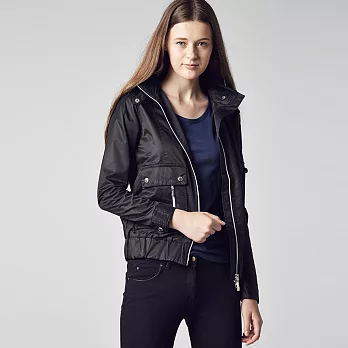 ST.MALO 釉光繆思緞面薄外套-1118WJS黑色