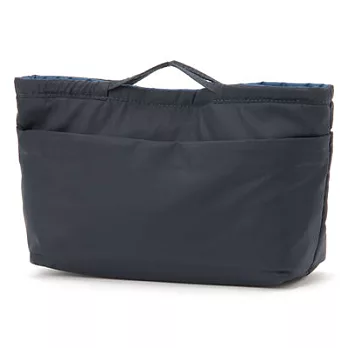 [MUJI無印良品]雙面素材攜帶型整理包深藍