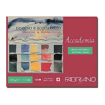 Fabriano - BL Accademia繪畫水彩本,240G,27X35,100張(素描/水彩)