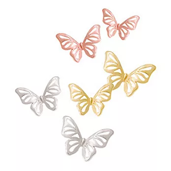 AmaZing 三色金蝴蝶飛舞925銀耳針 (3色任選)金色