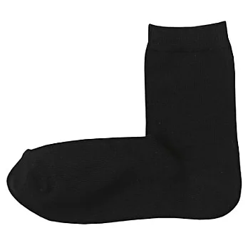 [MUJI無印良品]殘系直角襪/三雙組25~27cm黑色