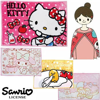 【日本進口正版】三麗鷗 Sanrio 經典人物 披毯/披肩/毛毯 -凱蒂貓款