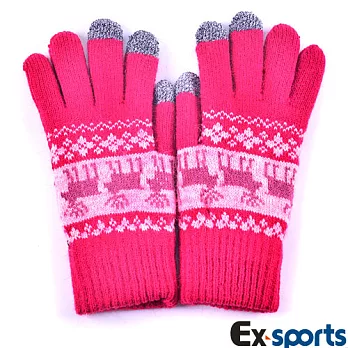 Ex-sports 觸控手套 智慧多功能(女款-508)Free-紅色/麋鹿