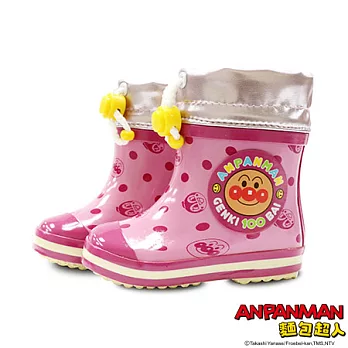 麵包超人束口雨鞋14粉