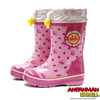 麵包超人束口長筒雨鞋17粉