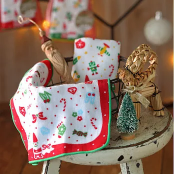 【Xmas 交換小禮物】日本可愛手巾 : 聖誕節珠寶盒 20*20 cm (童巾 手巾 -- taoru 日本毛巾)