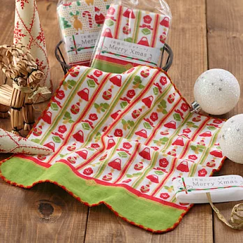 【Xmas 交換小禮物】日本可愛手巾 : 日式聖誕風情 25*25 cm (童巾 手巾 -- taoru 日本毛巾)