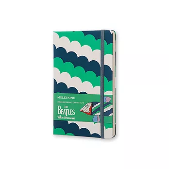 MOLESKINE 限量披頭四橫條筆記本/240/大型LARGE/綠