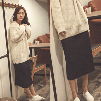 ROSE。心機美搭百褶長裙 藍系