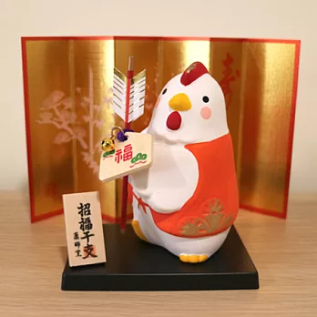日本進口【招福干支】超ラッキー 破魔矢！桌面擺飾【雞年招福開運禮物！】站立款 ~