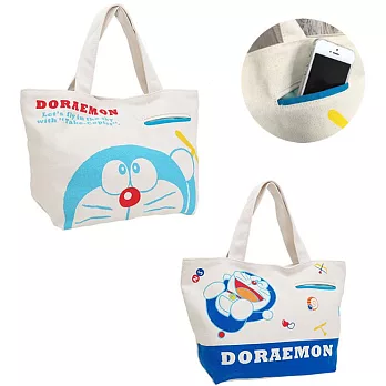 【日本進口正版】哆啦a夢 DORAEMON 帆布 手提袋/便當袋/帆布包 小叮噹 -竹蜻蜓款