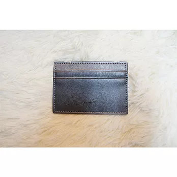 《Cuir》票卡夾。灰