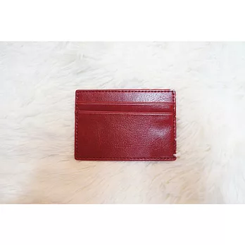 《Cuir》票卡夾。紅