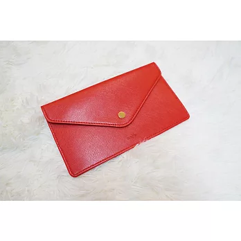 《Cuir》信封袋包。紅