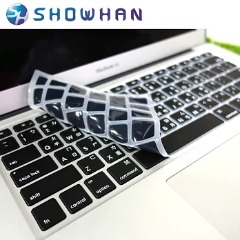 【SHOWHAN】Apple MacBook Pro/Air 13/15/17吋中文鍵盤保護膜黑色