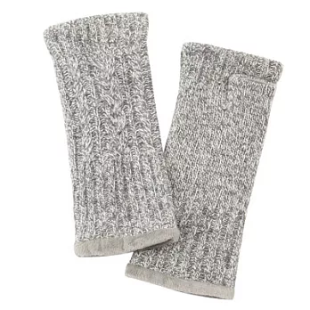 [MUJI無印良品]羊毛混保暖袖套銀灰