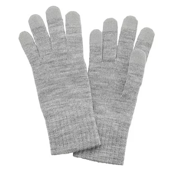 [MUJI無印良品]羊毛混觸控手套淺灰