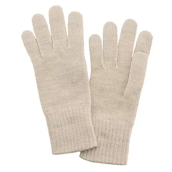 [MUJI無印良品]羊毛混觸控手套粉米