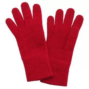 [MUJI無印良品]羊毛混觸控手套暗紅