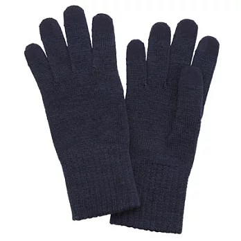 [MUJI無印良品]羊毛混觸控手套深藍