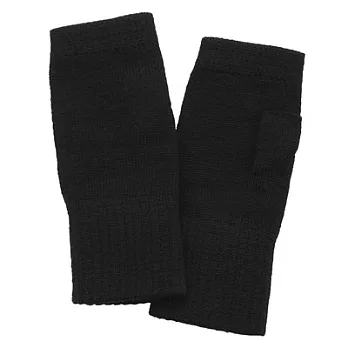 [MUJI無印良品]羊毛混高密織保暖袖套黑色