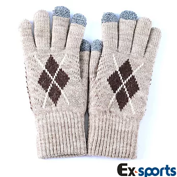 Ex-sports 觸控手套 智慧多功能(女款-504)卡其