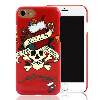 Ed Hardy iPhone 7 (4.7吋)亮面保護殼-聖誕骷髏