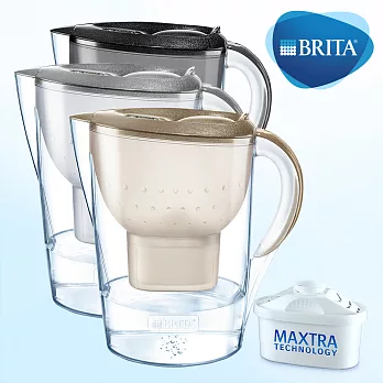 德國BRITA 馬利拉3.5L星燦濾水壺+MAXTRA濾芯1支 (共兩支濾芯)金色