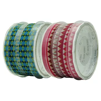 【ESTAPE】免膠台抽取式易撕貼膠帶組-MEMO可書寫_幾何-三角形、菱形