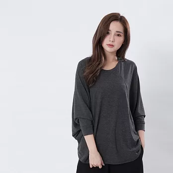 Bonita 半圓剪接上衣FREE深灰