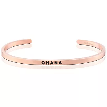 MANTRABAND OHANA 一輩子的家人與支持 玫瑰金手環 夏威夷文版