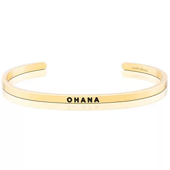 MANTRABAND OHANA 一輩子的家人與支持 金色手環 夏威夷文版