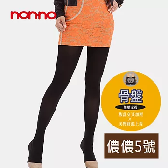 【non-no儂儂】(5號褲襪)骨盤加厚保暖褲襪3入組黑色