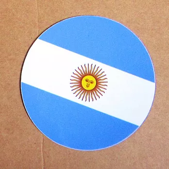 【國旗商品創意館】阿根廷國旗圓形抗ＵＶ、防水貼紙／Argentina~