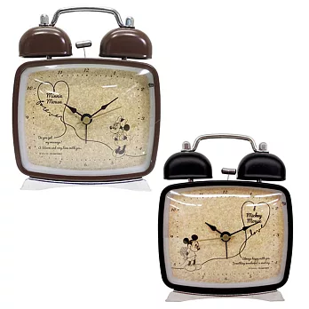 【日本進口正版】迪士尼 米奇/米妮 復古造型鐘/鬧鐘 Disney -米奇款