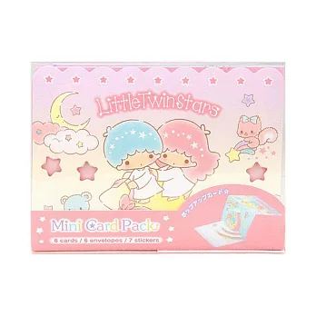 《Sanrio》雙星仙子立體紙雕造型迷你卡片組(粉彩星空)