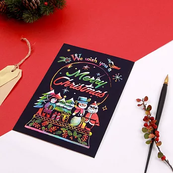 Lago 聖誕節-手刮聖誕卡片-雪花水晶球