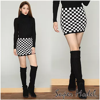【名模衣櫃】輕熟性感針織短裙-共4色33462(F可選)F方格