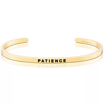 MANTRABAND PATIENCE 金色手環 值得耐心等待