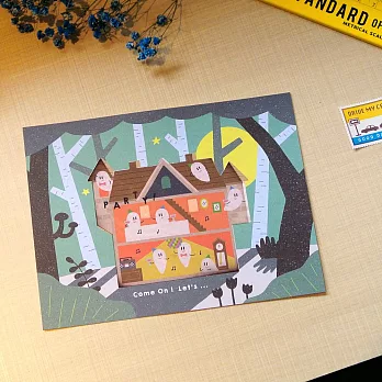 Dimanche 鋼筆可書寫之感溫明信片-Party