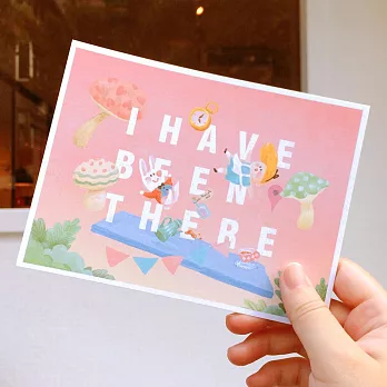 Dimanche 鋼筆可書寫之明信片-夢遊仙境