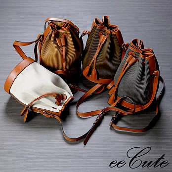 eeCute巴黎女伶束口水桶包(三色可選)-EEEL016-優雅米