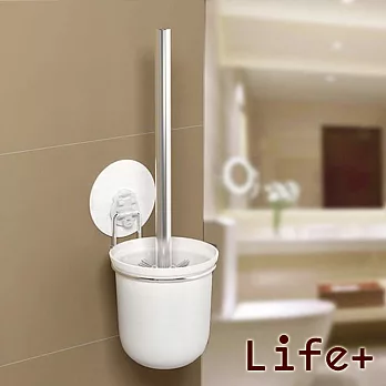 【Life Plus】 環保無痕魔力貼掛勾-馬桶刷架組