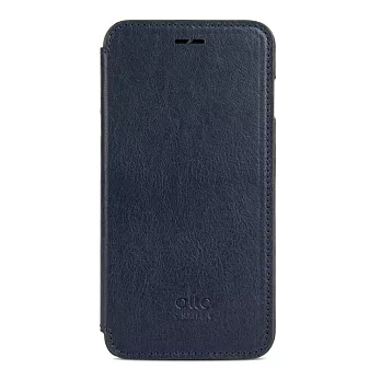 alto iPhone 7 Plus 側翻式皮革手機套,Foglia - 海軍藍