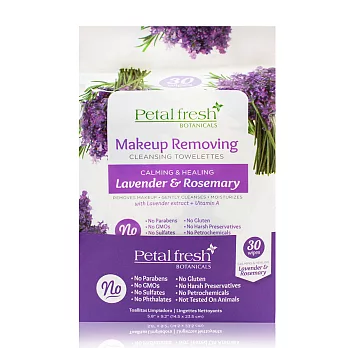 美國進口沛特斯薰衣草迷迭香舒緩卸妝濕巾-30抽