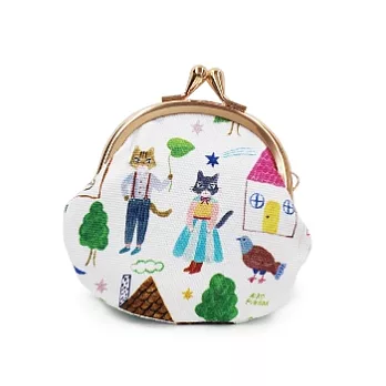 【表現社】布川愛子插畫口金包(S)_Cat town