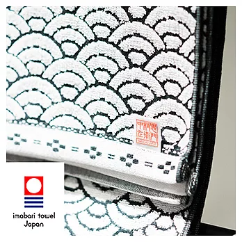 【今治織上】日本今治毛巾 今治認證 中忠今治 棉紗織 小紋柄系列 (浴巾)白色浪花
