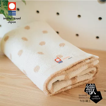 【今治織上】日本今治毛巾 今治認證 壺內 Organic水玉系列 (浴巾)褐色