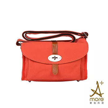 Amore 愛啦 復古隨身輕巧收納包-橘色