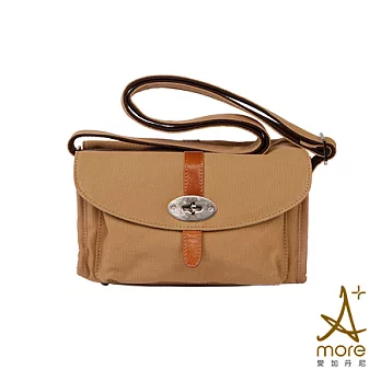 Amore 愛啦 復古隨身輕巧收納包-卡其